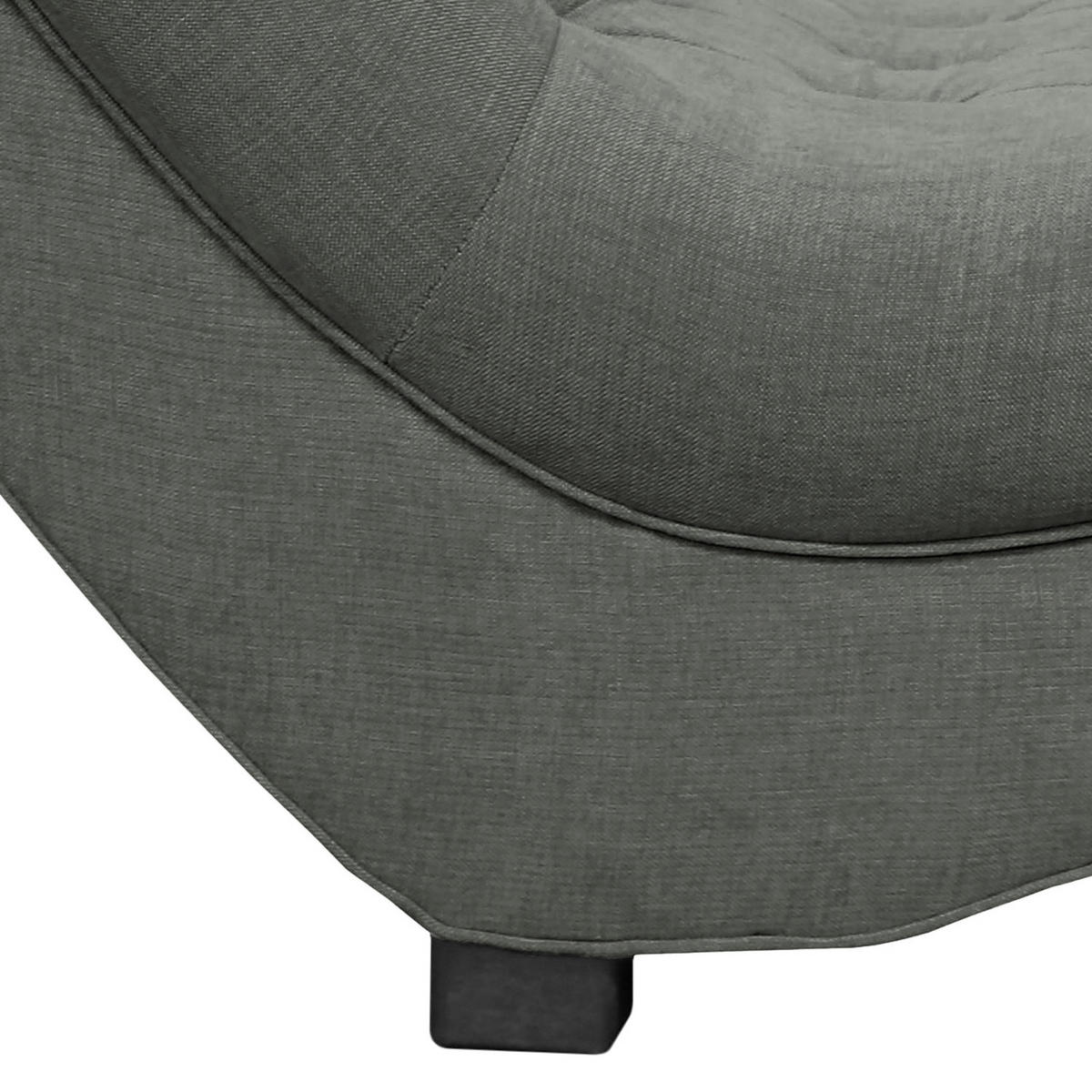 RELAXLIEGE Mikrofaser Grau  - Schwarz/Grau, Design, Kunststoff/Textil (67/90/159cm) - P & B