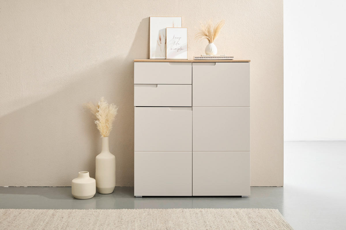 KOMMODE Swim, 100/119/40 cm, 2 Schublade(n)  - Kaschmir/Eiche Artisan, Design, Holzwerkstoff (100/119/40cm) - MID.YOU