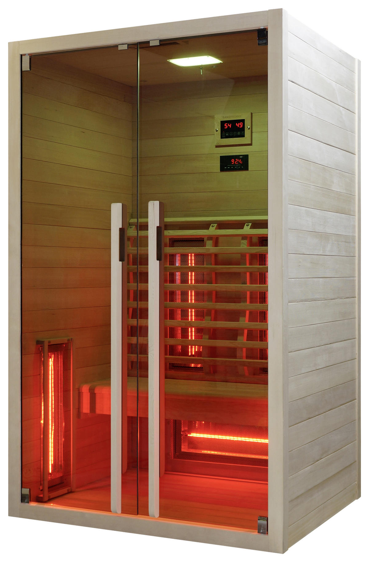INFRAROTKABINE für 2 Personen Ruby 2  - Naturfarben, Basics, Holz (120/195/100cm) - Sanotechnik