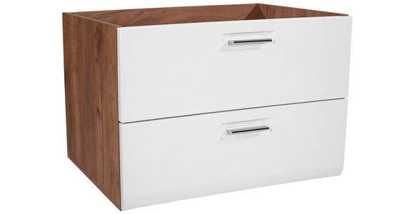 Waschbeckenunterschrank mit Soft-Close Avensis B: 90cm - Eichefarben/Weiß, MODERN, Holzwerkstoff (90/53/45cm) - Luca Bessoni