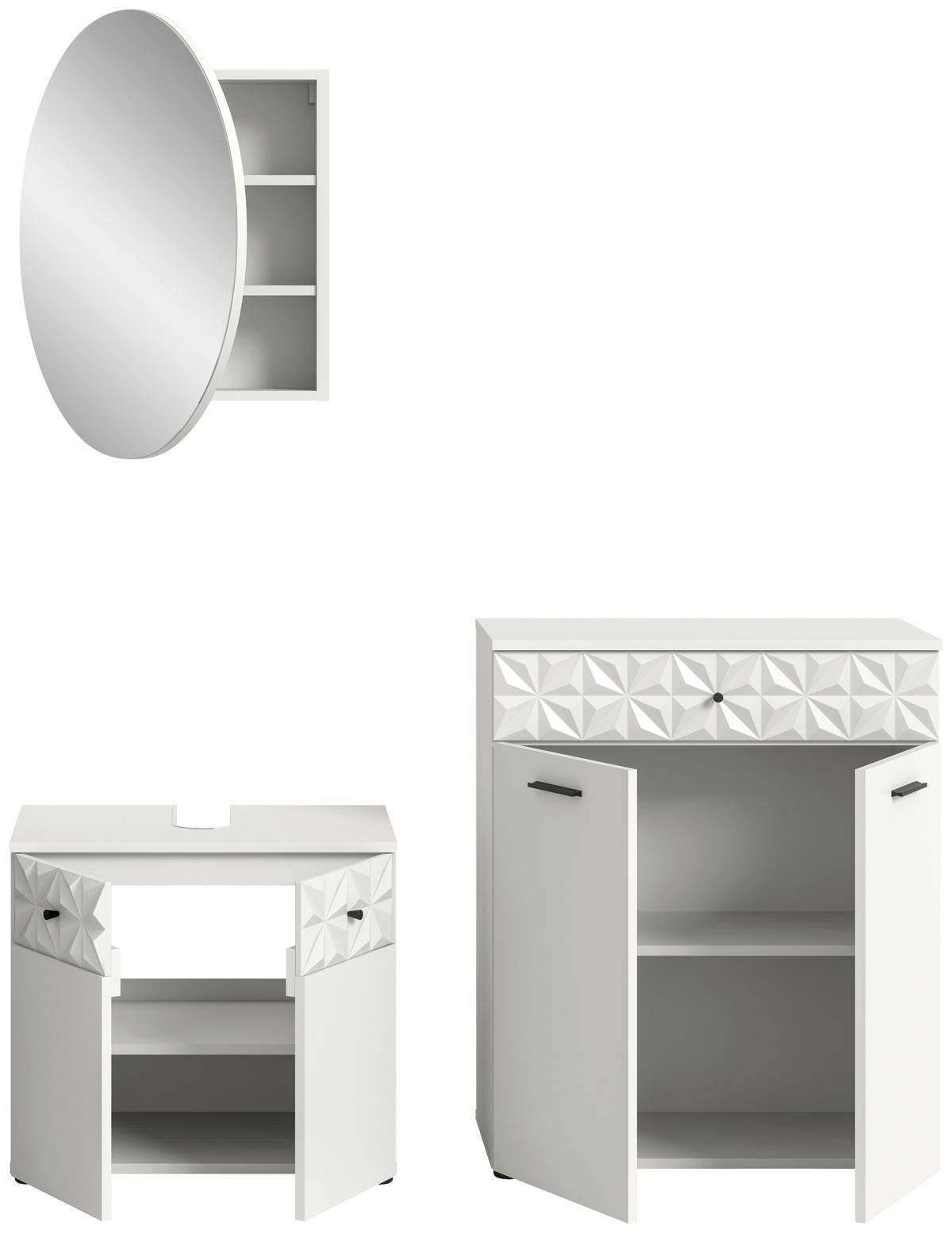 KOPALNICA  bela  - črna/bela, Moderno, kovina/umetna masa (130cm) - MID.YOU