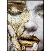 ÖLGEMÄLDE Frauen 50/70 cm  - Multicolor/Schwarz, Design, Holzwerkstoff/Textil (50/70cm) - Monee