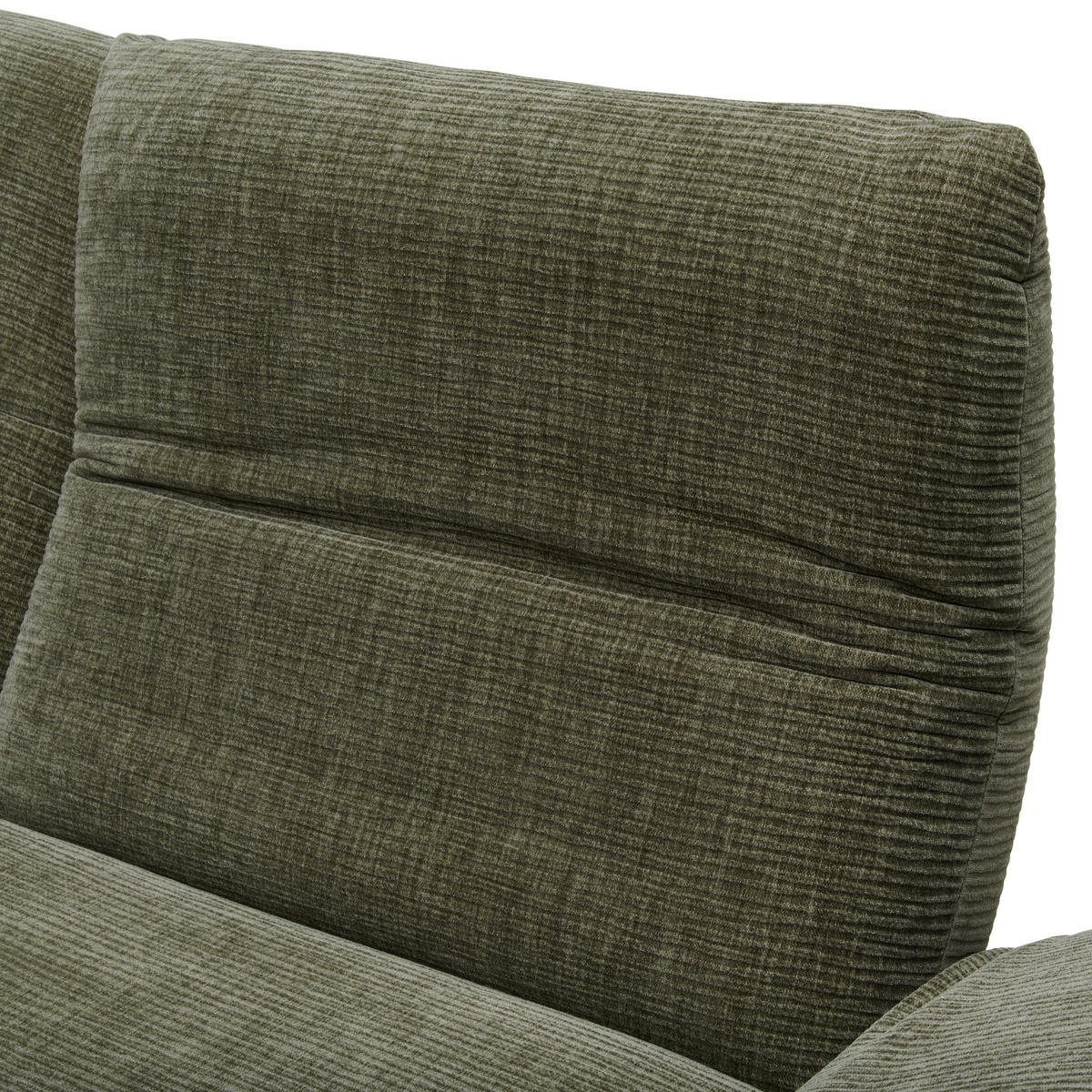 ECKSOFA in Flachgewebe Dunkelgrün  - Dunkelgrün/Edelstahlfarben, Design, Textil/Metall (277/209cm) - Koinor