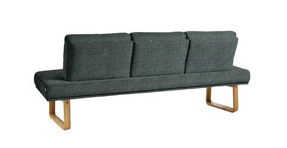 SITZBANK 209/92/78 cm in Türkis, Eichefarben - Türkis/Eichefarben, Design, Holz/Textil (209/92/78cm) - Dieter Knoll