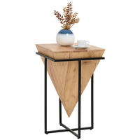 ODKLÁDACÍ STOLEK, akácie, přírodní barvy, černá - černá/přírodní barvy, Trend, kov/dřevo (41/41/66cm) - Ambia Home