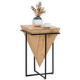 BEISTELLTISCH in Holz, Metall 41/41/66 cm  - Schwarz/Naturfarben, Trend, Holz/Metall (41/41/66cm) - Ambia Home