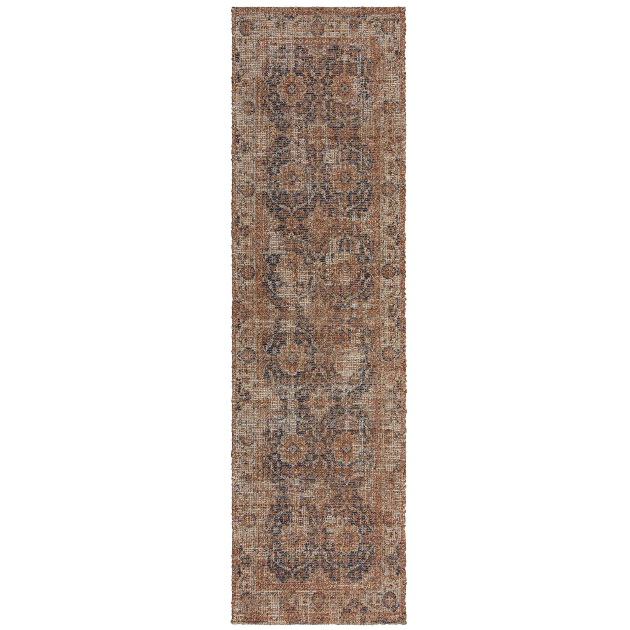 Flair Rugs Läufer Nadya Jute Blau 60x230 cm