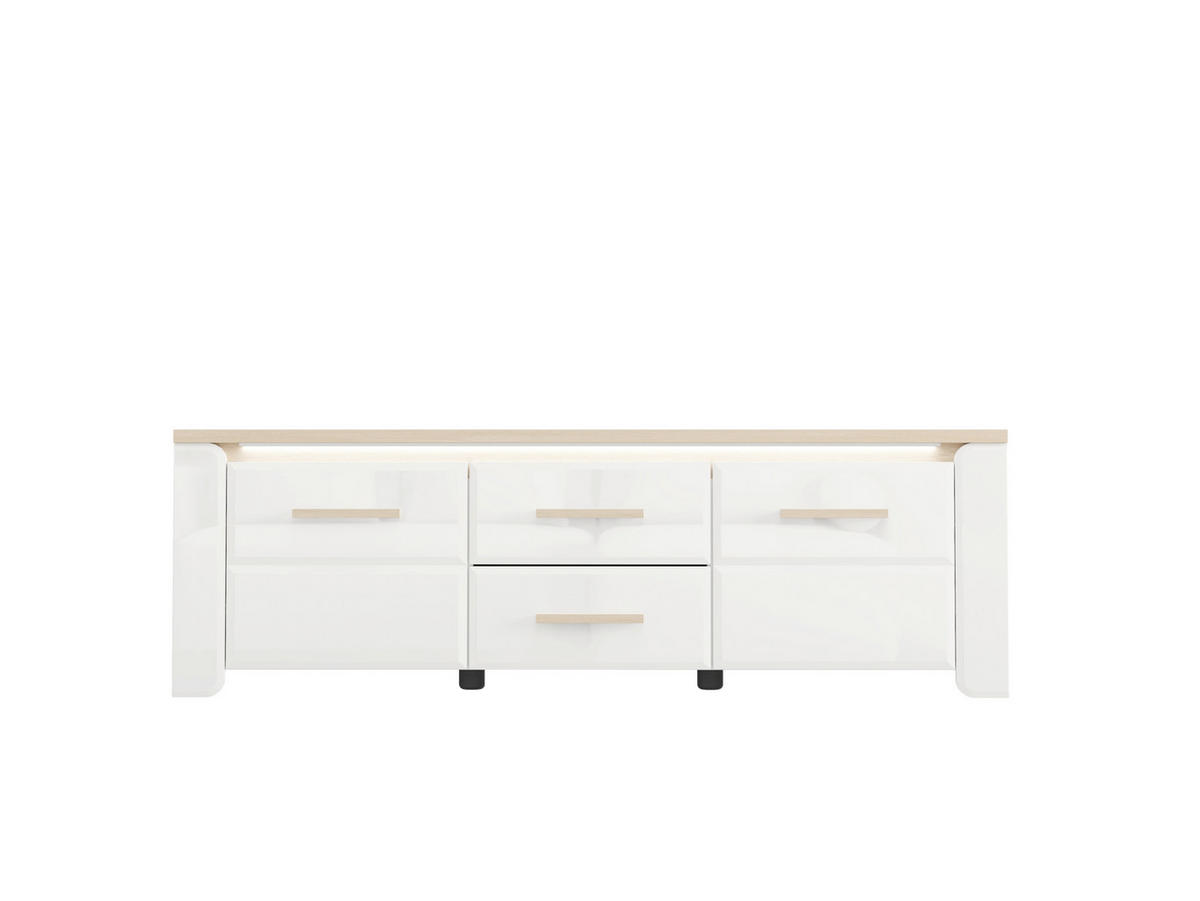 TV-ELEM 154/49,5/40 cm  - Bianco tölgy/fehér, Basics, műanyag/faalapú anyag (154/49,5/40cm) - Carryhome