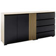 SIDEBOARD 187/92/45 cm  - Wildeiche/Anthrazit, Design, Holz/Holzwerkstoff (187/92/45cm) - Moderano