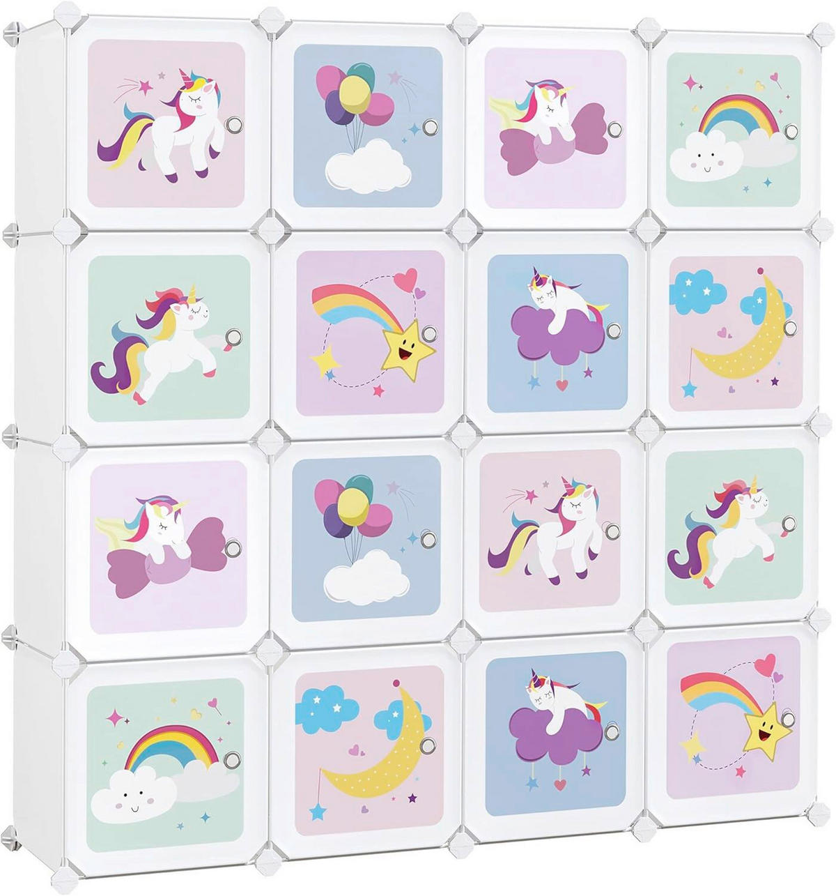 KINDERREGAL 123/123/31 cm  - Weiß, Basics, Kunststoff/Metall (123/123/31cm)