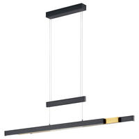 LED-HÄNGELEUCHTE 95-150,5/5,8/95-150 cm    - Messingfarben/Schwarz, Design, Metall (95-150,5/5,8/95-150cm) - Trio Leuchten