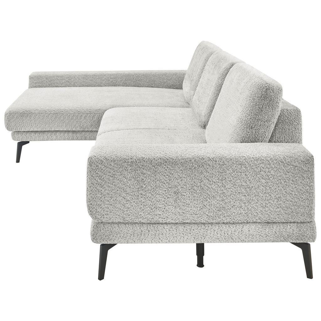 Thumbnail - SetOne by Musterring Ecksofa, Hellgrau, Textil, 3-Sitzer, Ottomane links, L-Form, 294x184 cm, Made in EU, Typenauswahl, ...