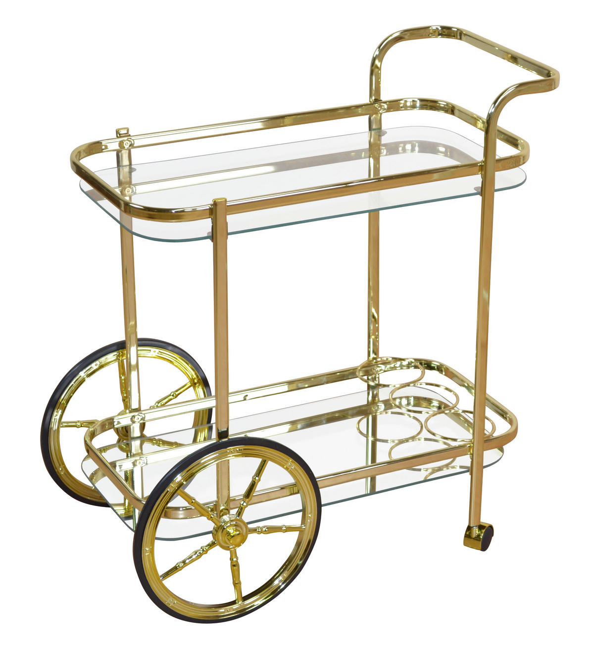 SERVIERWAGEN Messingfarben  - Messingfarben, Design, Glas/Metall (38/73/74cm) - MID.YOU