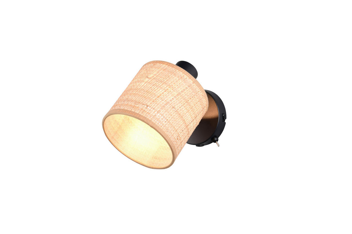 STRAHLER 10/22,5/17,6 cm  - Schwarz/Naturfarben, Natur, Textil/Metall (10/22,5/17,6cm)