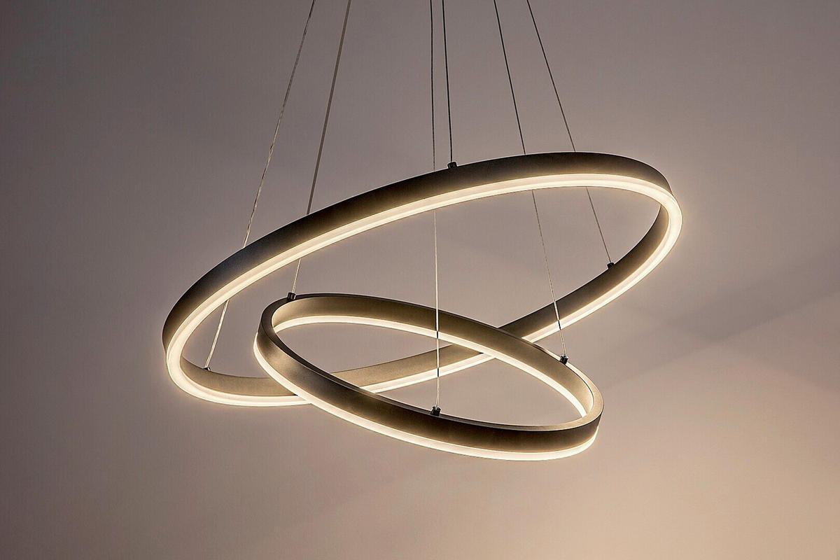 VISEČA NIHALNA LED-SVETILKA  Isaure //3000...6500 K// - črna/bela, Design, kovina/umetna masa (60/120cm)