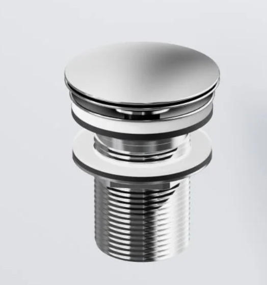 ABLAUFVENTIL 100 1693  - Chromfarben, MODERN, Metall (6,6/8,3cm)