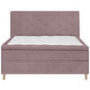 BOXSPRINGBETT 160/200 cm  in Rosa  - Eichefarben/Rosa, KONVENTIONELL, Holz/Textil (160/200cm) - Welnova