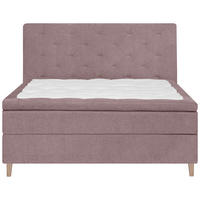 BOXSPRINGBETT 140/200 cm  in Rosa  - Eichefarben/Rosa, Konventionell, Holz/Textil (140/200cm) - Welnova