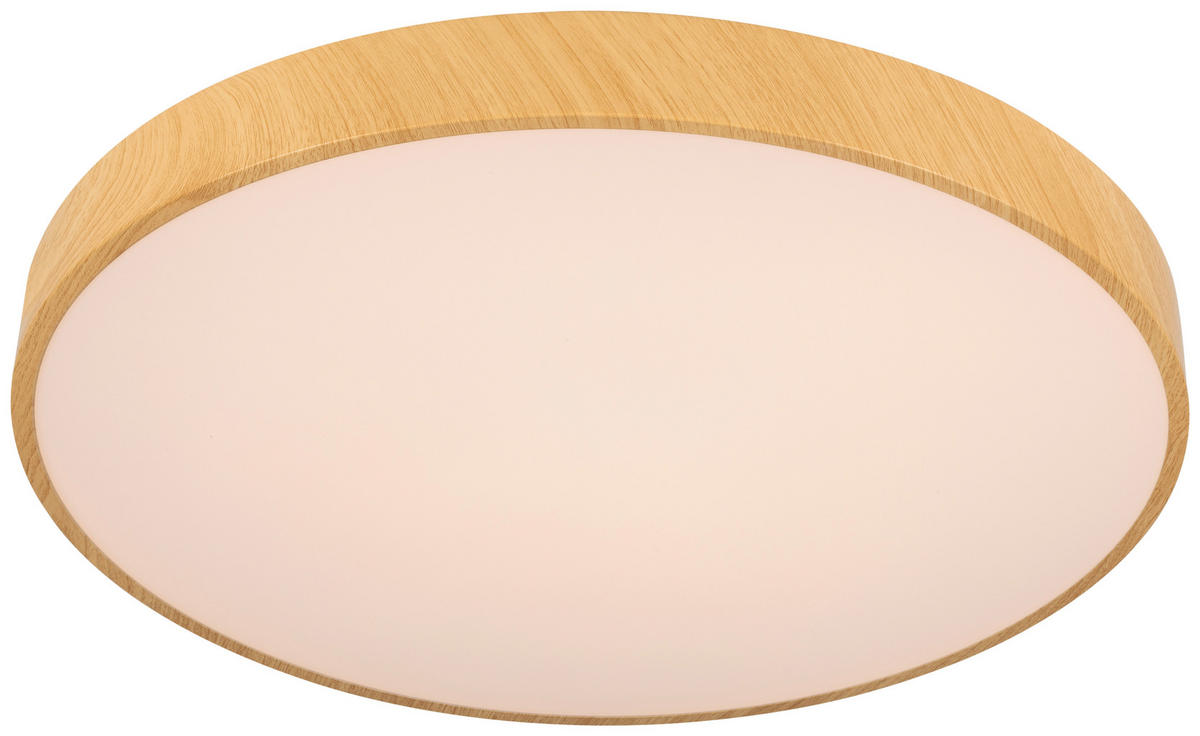 LED-DECKENLEUCHTE - Naturfarben/Weiß, Trend, Kunststoff/Metall (50/13cm) - Novel