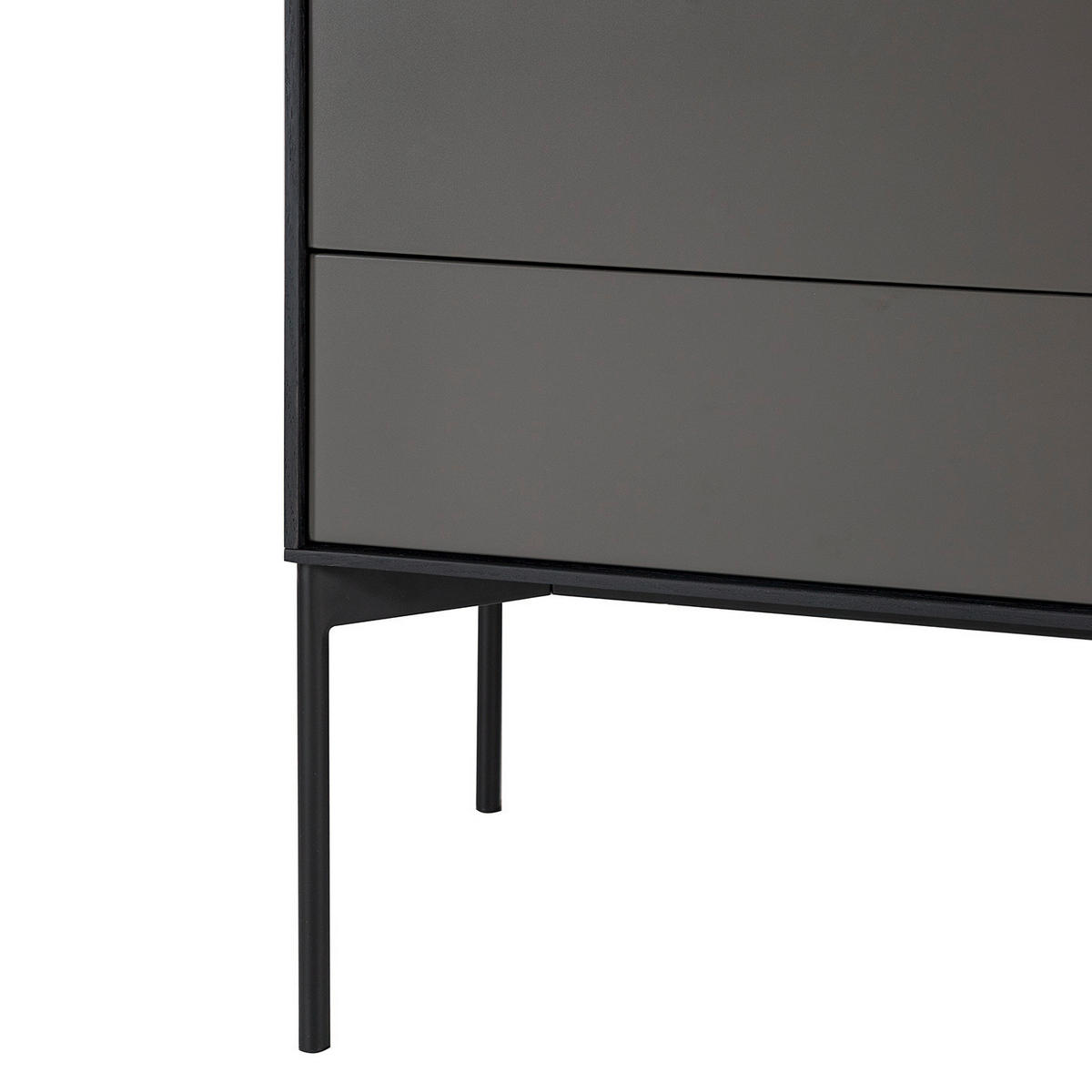 SIDEBOARD antracit, svart  160/82/45 cm  - svart/antracit, Design, metall/trämaterial (160/82/45cm) - home24