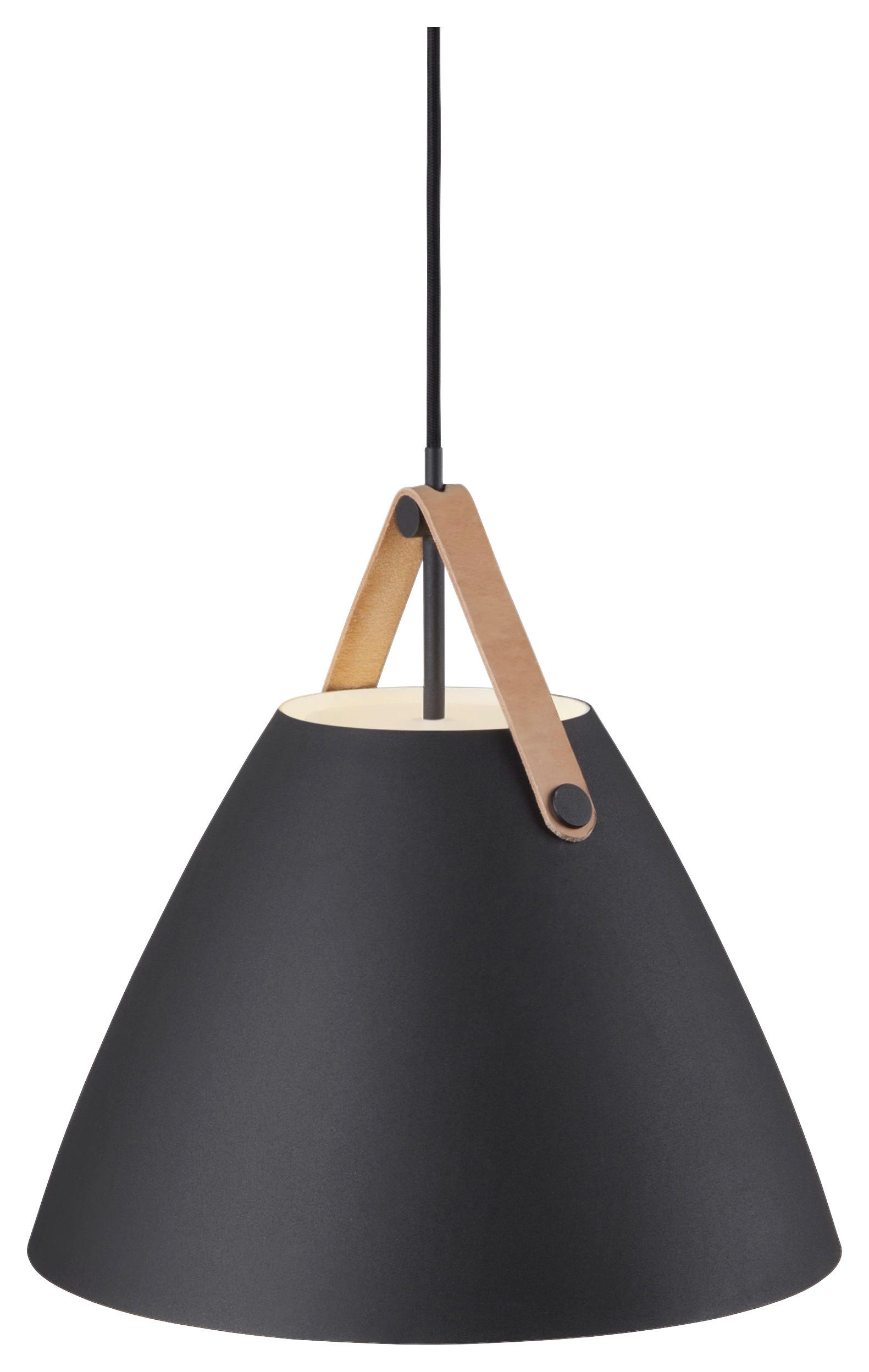 HÄNGELEUCHTE STRAP 36/37 cm   - Schwarz, Design, Metall (36/37cm) - Nordlux
