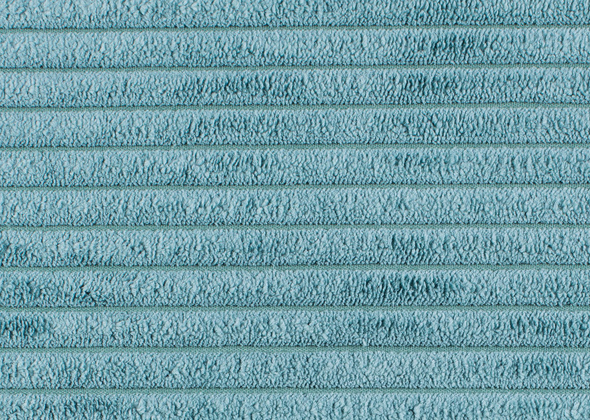 ECKSOFA in Cord Türkis  - Türkis/Schwarz, Konventionell, Holz/Textil (298/202cm) - MID.YOU