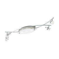DECKENSTRAHLER - Chromfarben/Weiss, Basics, Glas/Metall (112/25,5/10cm) - Eglo