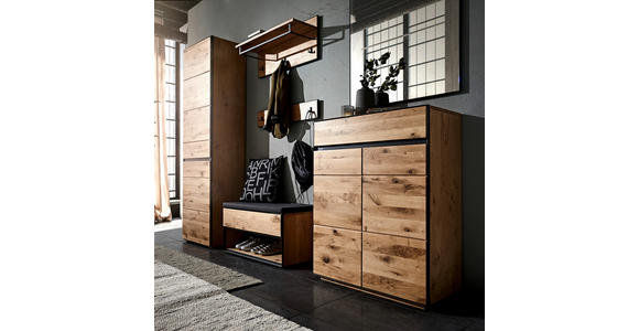 GARDEROBENSCHRANK  in 60/200/38 cm  - Eichefarben/Anthrazit, Natur, Holz/Holzwerkstoff (60/200/38cm) - Linea Natura