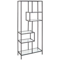 ETAJERĂ  70/171/30 cm negru  - negru, Design, sticlă/metal (70/171/30cm) - MID.YOU