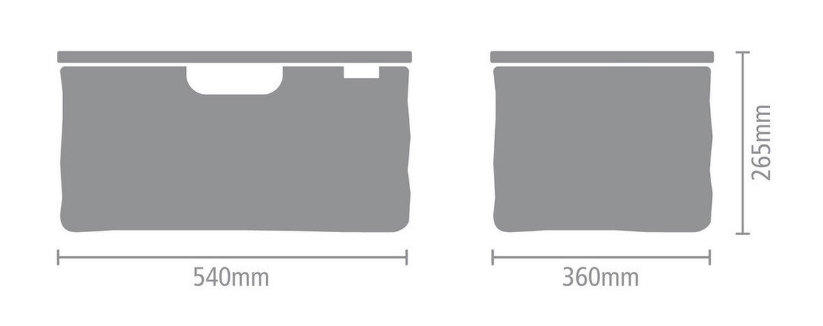 WÄSCHEKORB - Dunkelgrau, Basics, Textil (36/54/26.5cm) - Brabantia