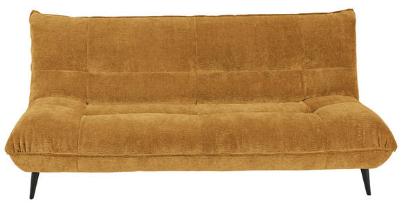 3-SITZER-SOFA in Mikrofaser Goldfarben  - Goldfarben/Schwarz, KONVENTIONELL, Textil/Metall (230/100/101cm) - Hom`in