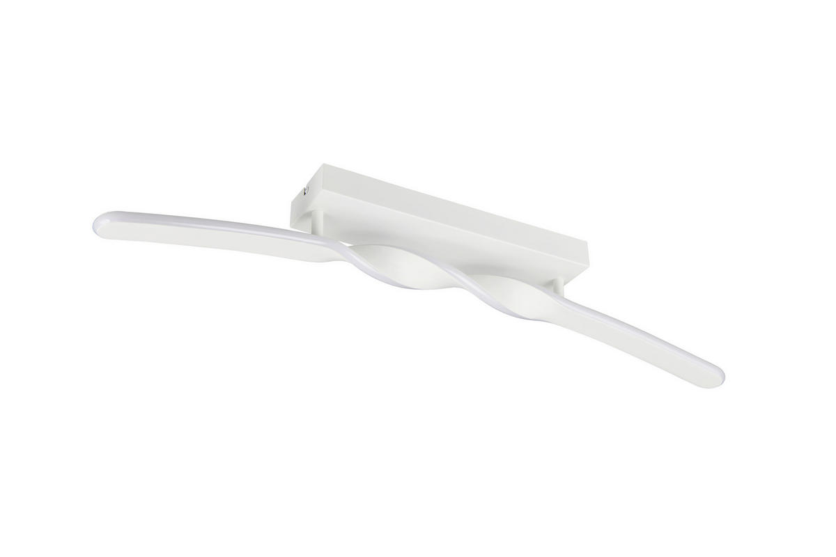 LED MENNYEZETI LÁMPA - fehér, Basics, műanyag/fém (79/12.5/9cm)