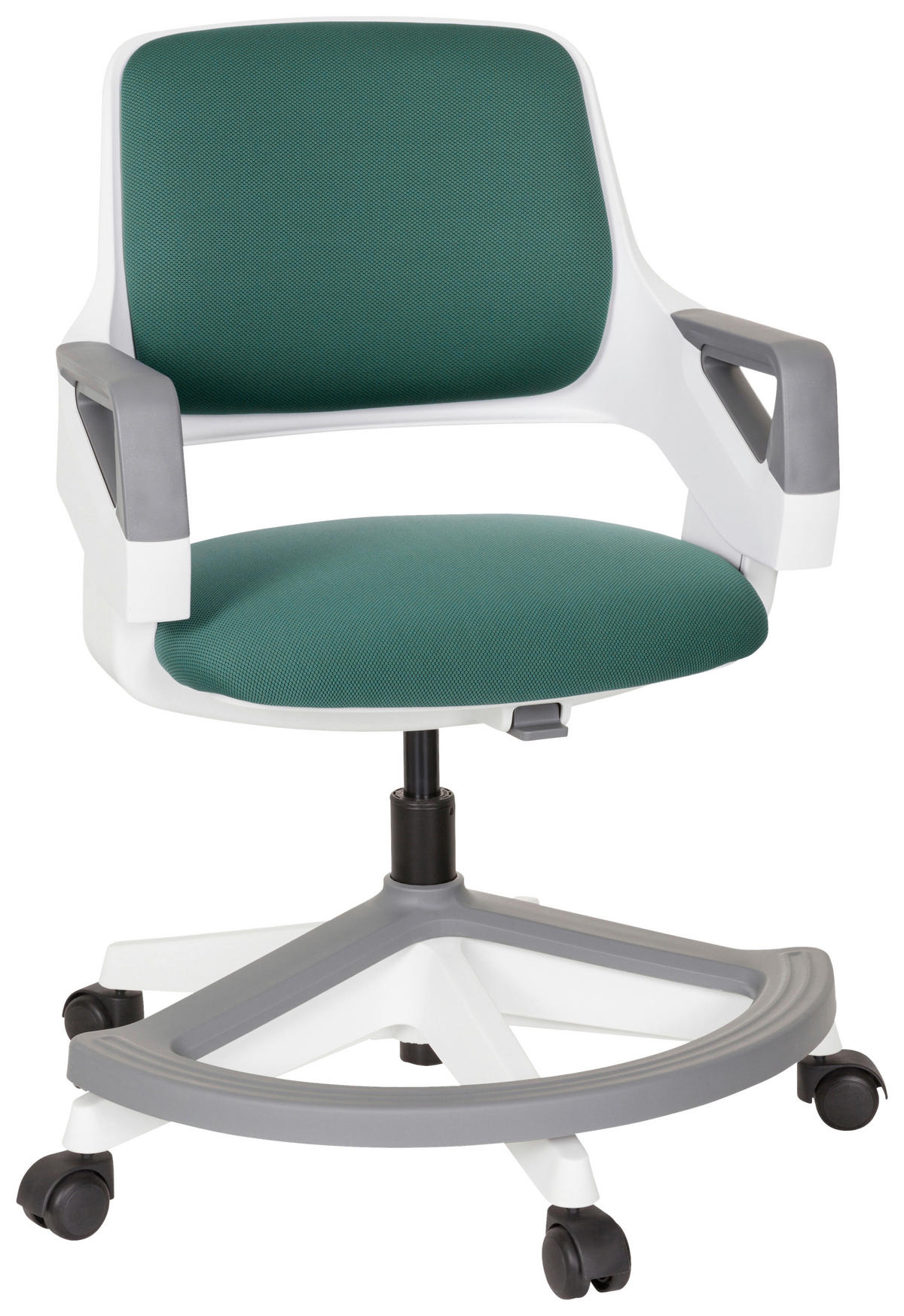 MLADINSKI VRTLJIVI STOL tekstil barve petroleja  - barve petroleja/siva, Moderno, umetna masa/tekstil (53/80 - 93/60cm) - MID.YOU