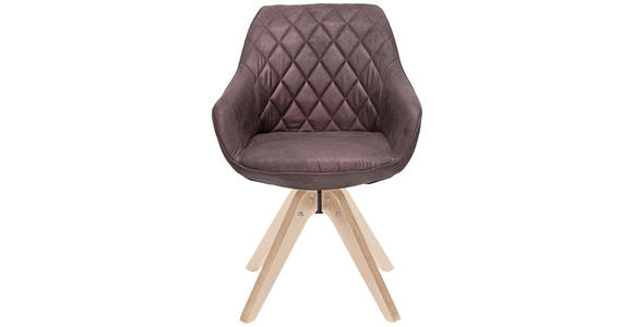 ARMLEHNSTUHL  in Mikrofaser  - Eichefarben/Dunkelbraun, LIFESTYLE, Holz/Textil (60/83/65cm) - Landscape