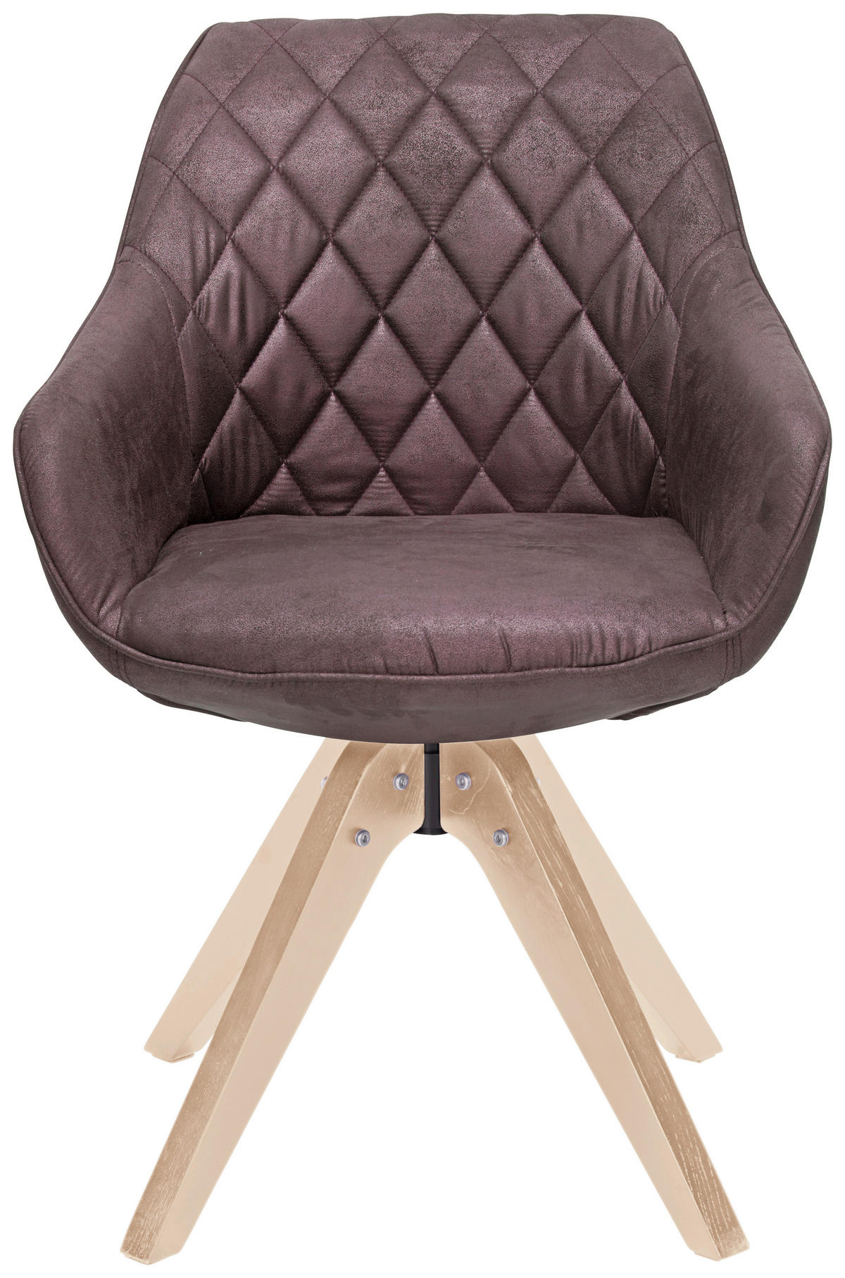 ARMLEHNSTUHL  in Mikrofaser  - Eichefarben/Dunkelbraun, Lifestyle, Holz/Textil (60/83/65cm) - Landscape