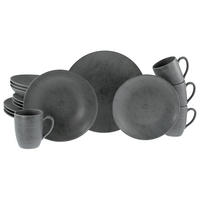 KOMBISERVICE 16-teilig  - Anthrazit, Design, Keramik - Creatable
