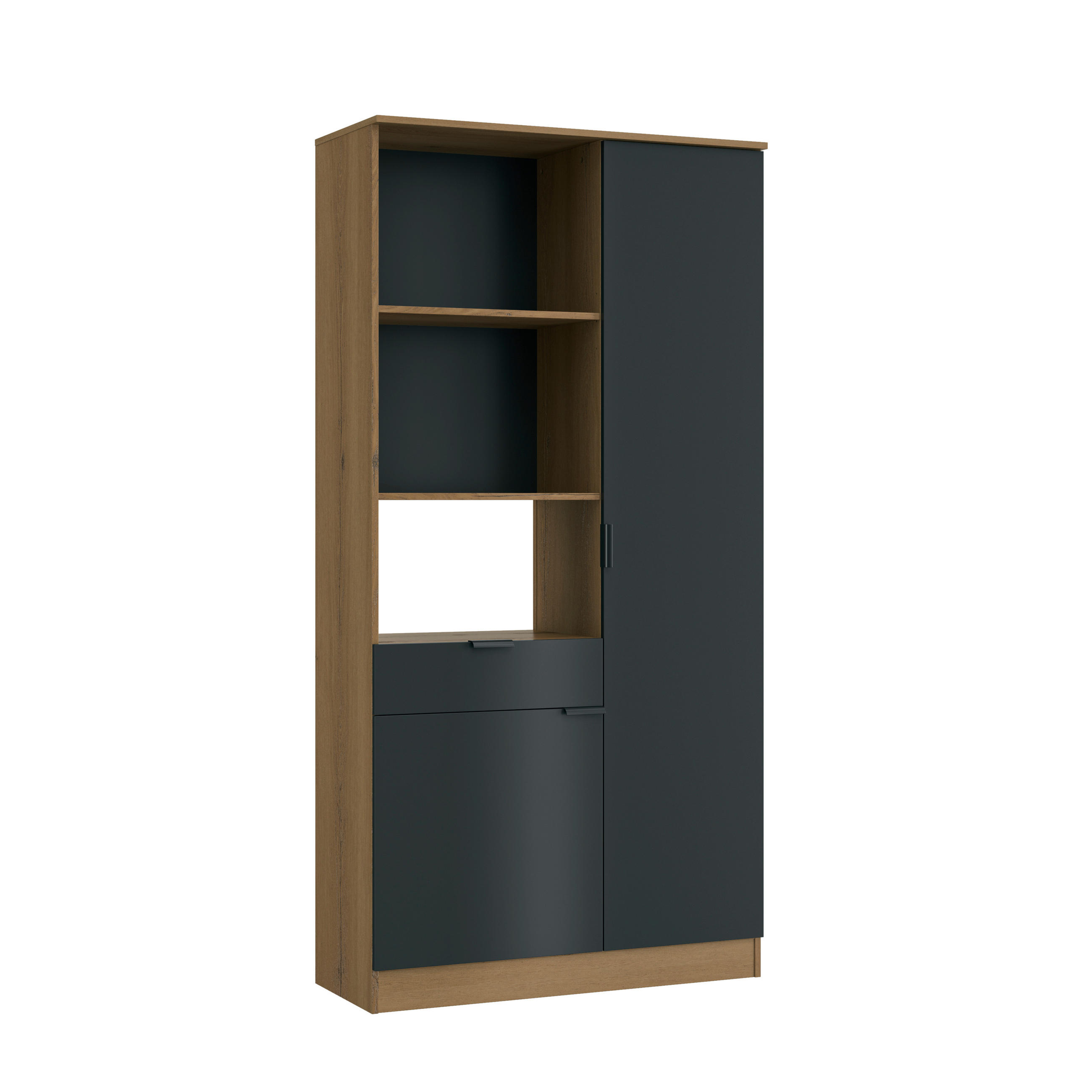 Mid.you Buffet Eden Schwarz, Eiche 100x200x41 cm
