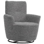 SESSEL in Chenille, Flachgewebe Grau  - Schwarz/Grau, Design, Textil/Metall (81/92/84cm) - Xora