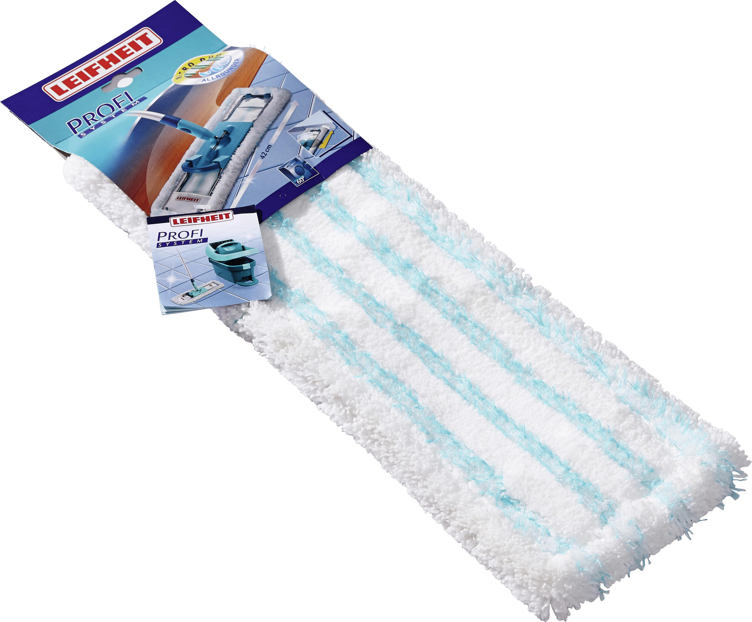NAVLAKA ZA BRISANJE - bijela/plava, Konvencionalno, tekstil (42cm) - Leifheit