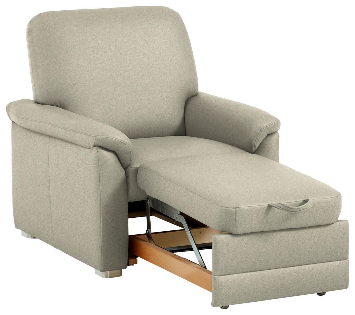SESSEL Chenille Silberfarben  - Silberfarben/Alufarben, Konventionell, Textil/Metall (88/96/89cm) - Beldomo Comfort