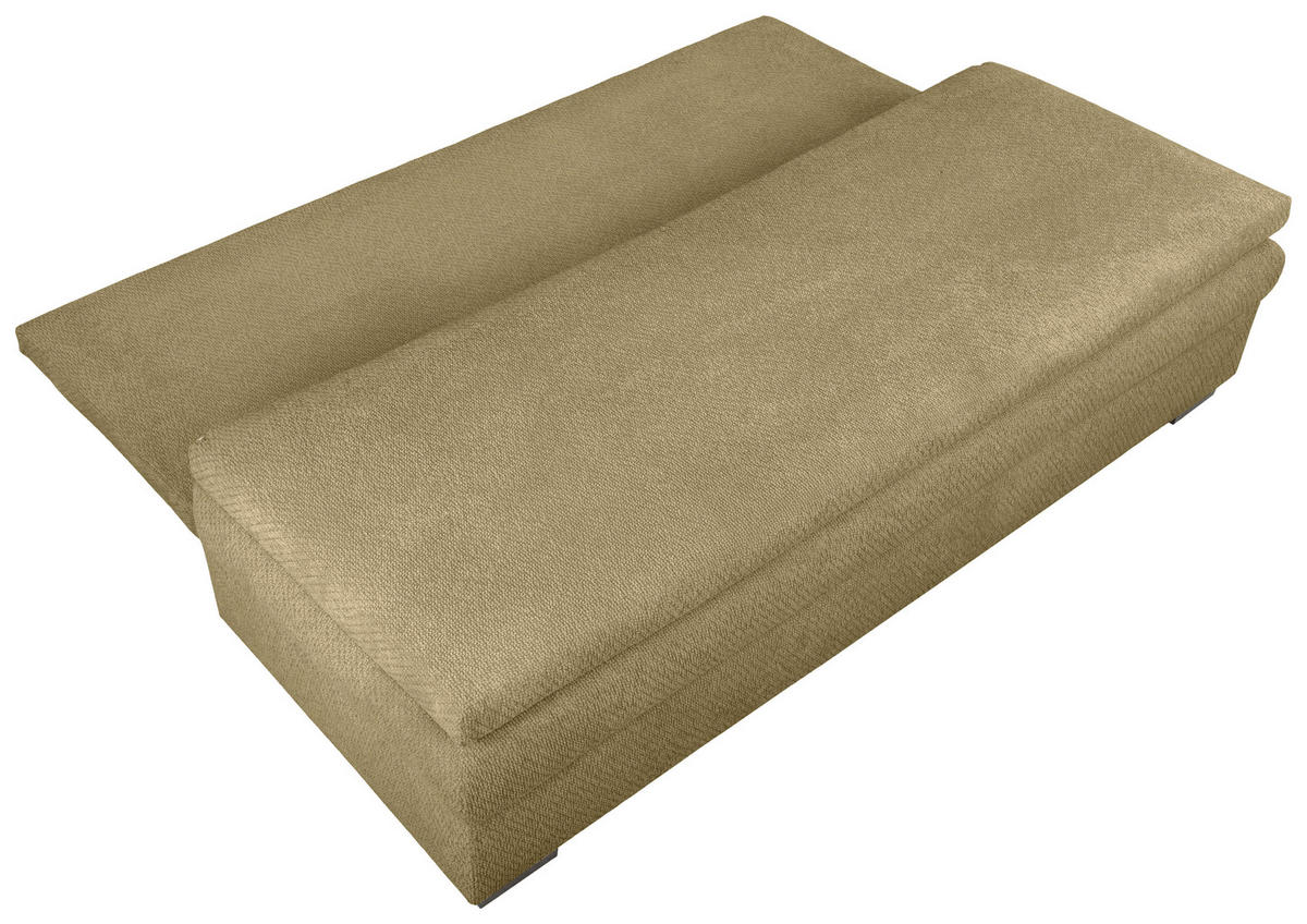 SCHLAFSOFA  mit Liegefunktion, Schlafen auf Sitzhöhe, Rücken echt Struktur Olivgrün  - Schwarz/Olivgrün, KONVENTIONELL, Kunststoff/Textil (195/93/83cm) - Carryhome