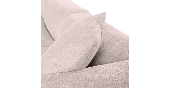 ECKSOFA Rosa Chenille Zierkissen, Rücken echt  - Schwarz/Rosa, MODERN, Kunststoff/Textil (317/317cm) - Carryhome