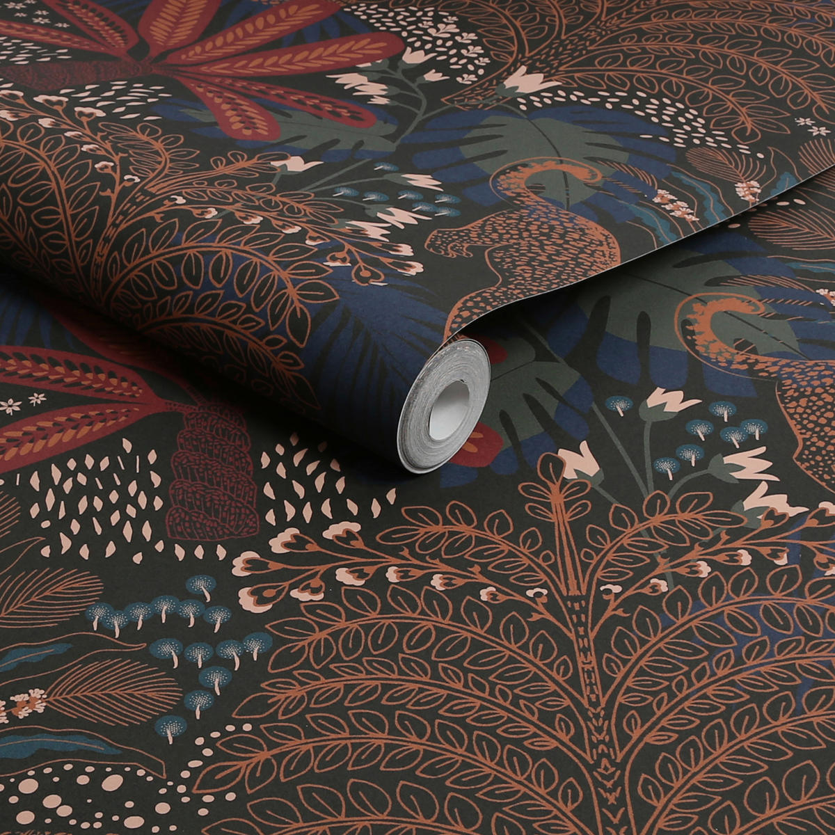 NON WOVEN-TAPET 52/1000 cm  - brun/blå, Basics, papper/plast (52/1000cm)