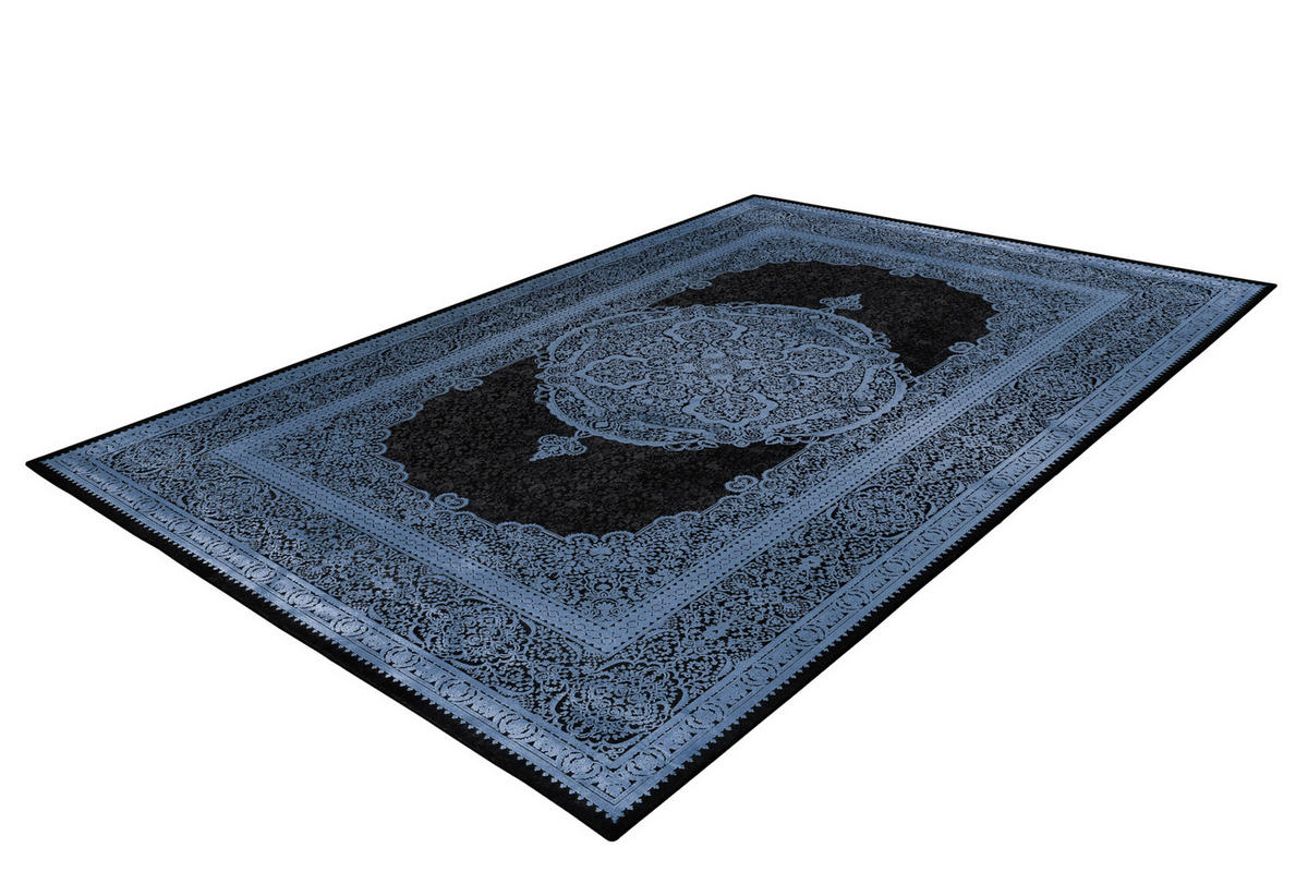 FLACHWEBETEPPICH 200/290 cm Dunkelblau  - Dunkelblau, Basics, Textil (200/290cm) - Obsession