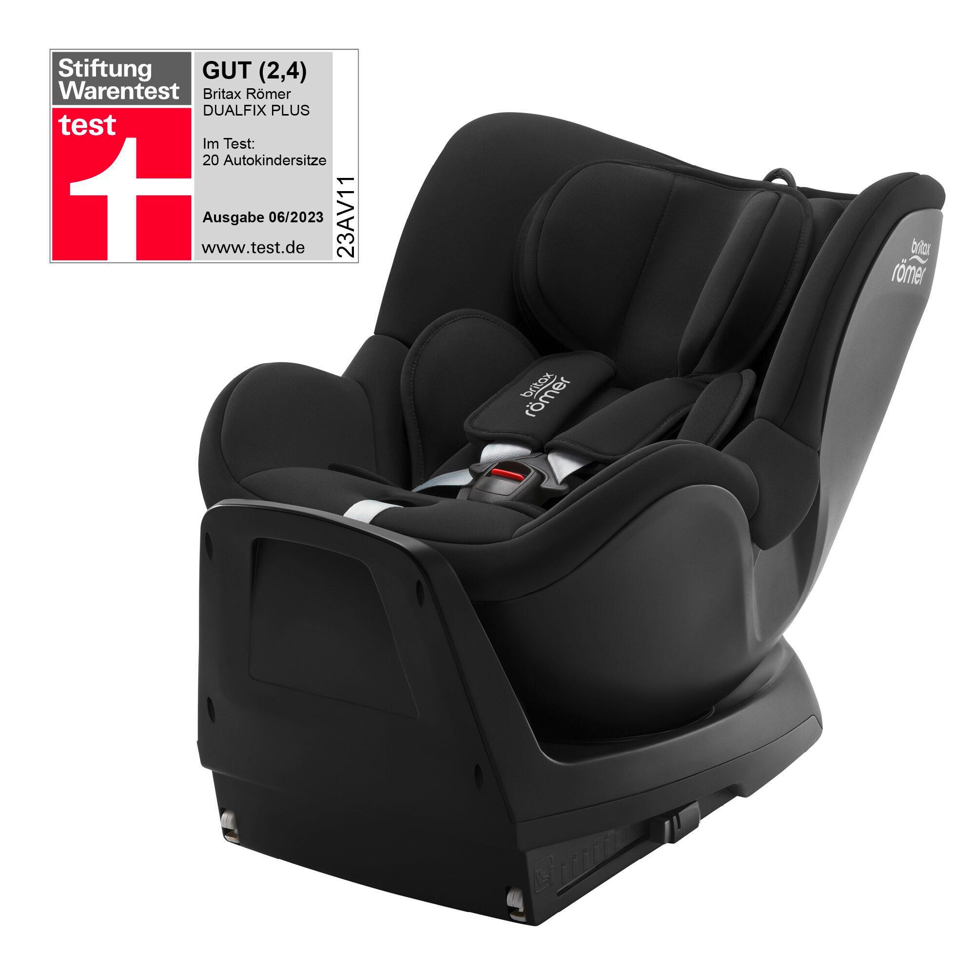 REBOARDER-KINDERSITZ Dualfix Plus  - Schwarz, Basics, Kunststoff/Textil (44/55/74cm) - Britax Römer