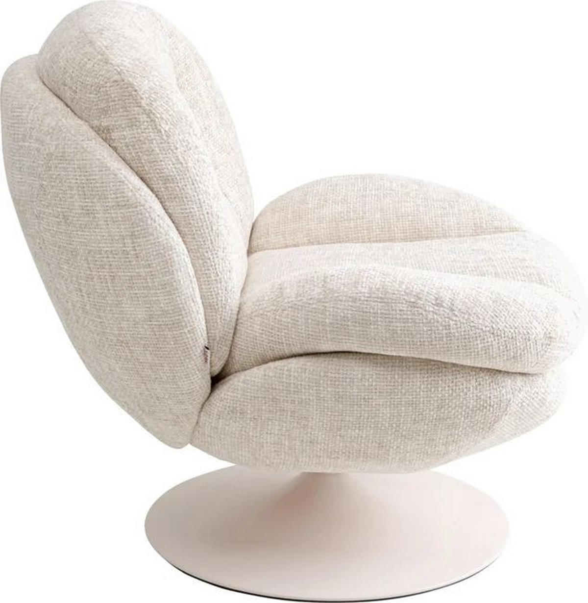 DESIGNSESSEL in Struktur Beige  - Beige, Design, Textil/Metall (84/86/89cm) - Kare-Design