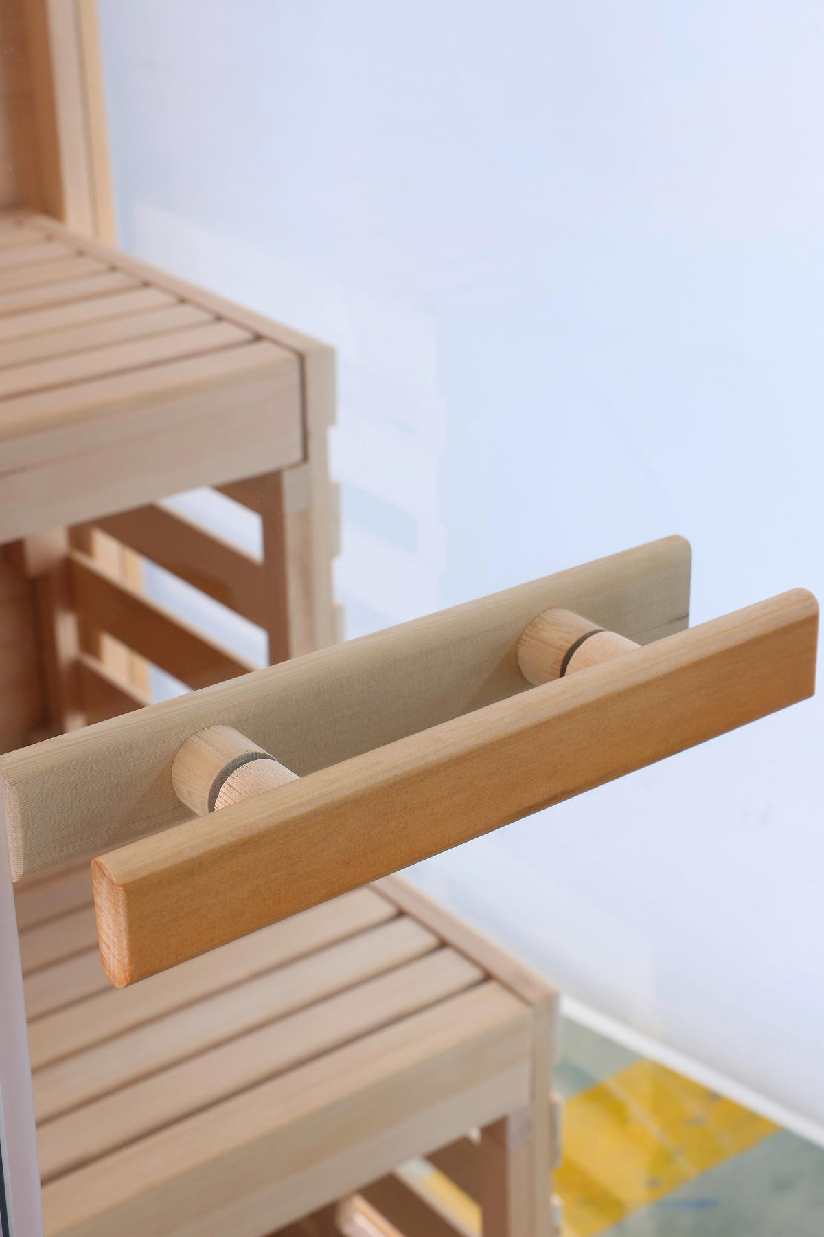 SAUNA für 2 Personen  - Naturfarben, Basics, Glas/Holz (130/120/200cm) - Sanotechnik