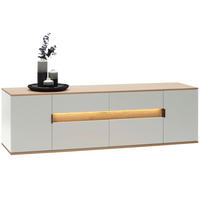 LOWBOARD  in 185,6/56,6/48 cm  - Eichefarben/Anthrazit, Design, Holz/Holzwerkstoff (185,6/56,6/48cm) - Dieter Knoll