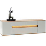 LOWBOARD Eichefarben, Hellgrau  185,6/56,6/48 cm  - Eichefarben/Anthrazit, Design, Holz/Holzwerkstoff (185,6/56,6/48cm) - Dieter Knoll