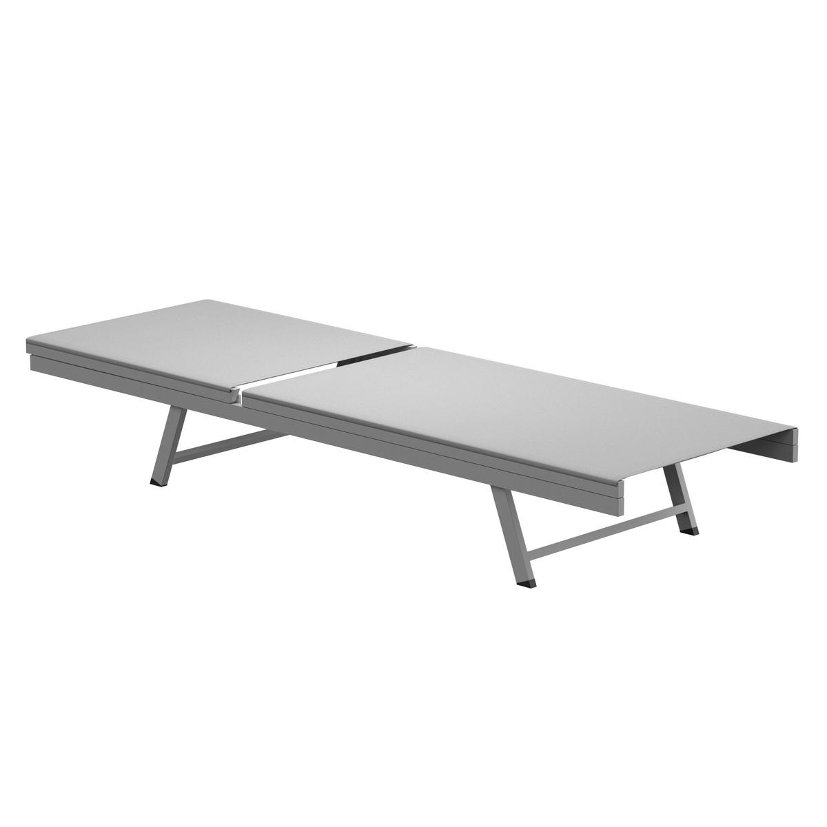 SONNENLIEGE 64/30/197 cm  - Weiß, MODERN, Textil/Metall (64/30/197cm) - Ambia Garden